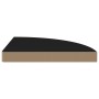 Scaffali Angolari a Parete 2 pz Neri 35x35x3,8 cm in MDF