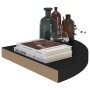 Scaffali Angolari a Parete 2 pz Neri 35x35x3,8 cm in MDF
