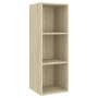 Mobile TV da Parete Rovere Sonoma 37x37x107cm Legno Multistrato