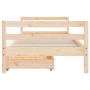 Giroletto per Bambini con Cassetti 90x190cm Legno Massello Pino