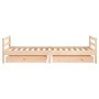 Giroletto per Bambini con Cassetti 90x190cm Legno Massello Pino