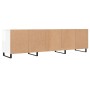 Mobile Porta TV Bianco Lucido 150x30x44,5 cm Legno Multistrato