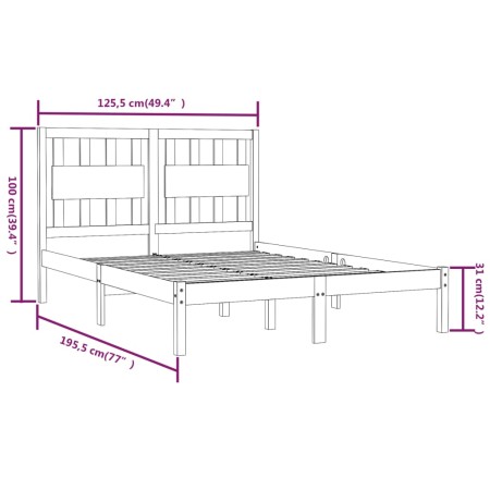 Giroletto in Legno Massello 120x190 cm Small Double