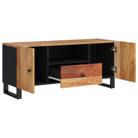 Mobile TV 105x33,5x46cm Legno Massello Acacia Legno Multistrato