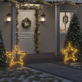 Decorazione Luminosa Natalizia con Picchetti Stella 115LED 85cm