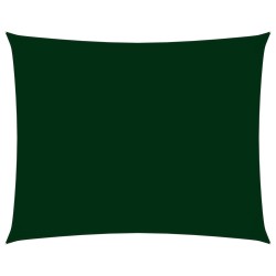 Parasole a Vela Oxford Rettangolare 2,5x3,5 m Verde Scuro