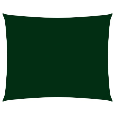 Parasole a Vela Oxford Rettangolare 2,5x3,5 m Verde Scuro