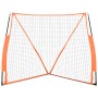 Rete Baseball Arancione e Nera 183x182x183cm Acciaio Poliestere