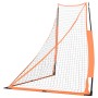 Rete Baseball Arancione e Nera 183x182x183cm Acciaio Poliestere