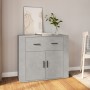 Credenza Grigio Cemento 80x33x70 cm in Legno Multistrato