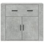 Credenza Grigio Cemento 80x33x70 cm in Legno Multistrato