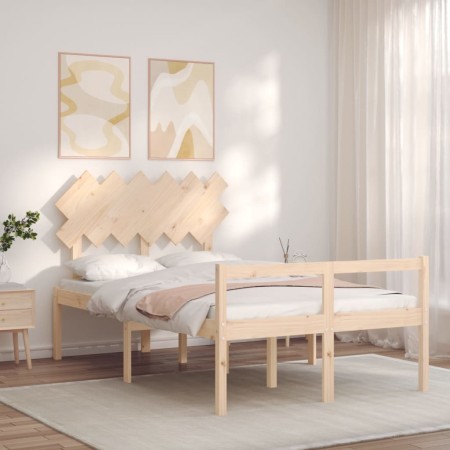 Letto per Anziani con Testiera 120x200 cm in Legno Massello