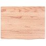 Ripiano Muro Marrone Chiaro 40x30x2 cm Massello Rovere Trattato
