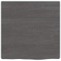 Ripiano Muro Marrone Scuro 40x40x2 cm Massello Rovere Trattato