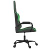 Sedia da Gaming Nera e Verde in Similpelle