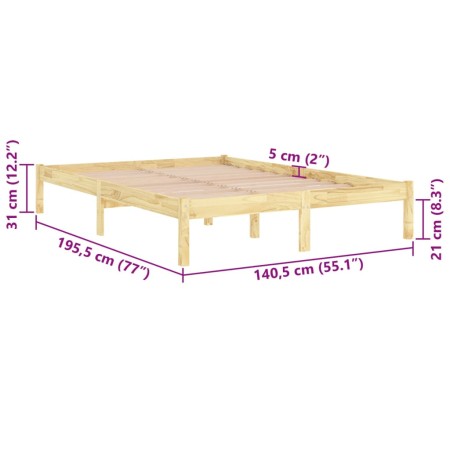 Giroletto in Legno Massello 135x190 cm Double