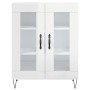 Credenza 69,5x34x90 cm in Legno Multistrato Bianco Lucido