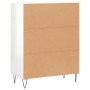 Credenza 69,5x34x90 cm in Legno Multistrato Bianco Lucido