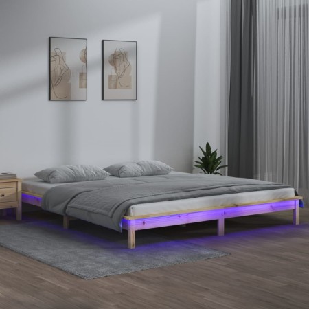 Giroletto con LED 120x190 cm Small Double in Legno Massello