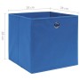 Contenitori 10 pz in Tessuto non Tessuto 28x28x28 cm Blu