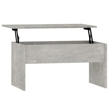 Tavolino Grigio Cemento 80x50,5x41,5 cm in Legno Multistrato