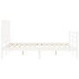 Giroletto con Testiera Bianco 120x200 cm in Legno Massello