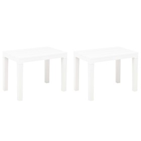 Panchine da Giardino 2 pz Bianco in Plastica