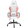 Sedia da Gaming Bianco e Rosa in Similpelle