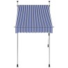 Tenda da Sole Retrattile Manuale 100 cm a Strisce Blu e Bianche