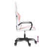 Sedia da Gaming Bianco e Rosa in Similpelle