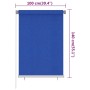 Tenda a Rullo per Esterni 100x140 cm Blu HDPE