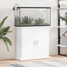 Supporto per Acquario Bianco 81x36x73 cm in Legno Multistrato