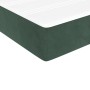 Giroletto a Molle con Materasso Verde Scuro 200x200 cm Velluto