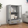 Credenza Grigio Sonoma 70x31x115 cm in Legno Multistrato