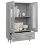 Credenza Grigio Sonoma 70x31x115 cm in Legno Multistrato