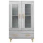 Credenza Grigio Sonoma 70x31x115 cm in Legno Multistrato