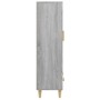 Credenza Grigio Sonoma 70x31x115 cm in Legno Multistrato