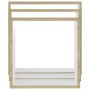 Mensole a Cubo da Parete 3 pz Bianco Rovere Sonoma
