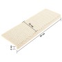 Tappeti Autoadesivi Scale Aspetto Sisal 15 pz 65x21x4 cm Crema