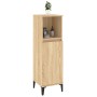 Armadietto da Bagno Rovere Sonoma 30x30x100cm Legno Multistrato