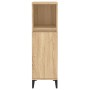 Armadietto da Bagno Rovere Sonoma 30x30x100cm Legno Multistrato