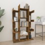 Libreria Rovere Fumo 86x25,5x140 cm in Legno Multistrato