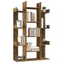 Libreria Rovere Fumo 86x25,5x140 cm in Legno Multistrato