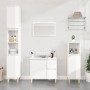 Armadietto Bagno Bianco Lucido 65x33x60cm in Legno Multistrato