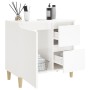 Armadietto Bagno Bianco Lucido 65x33x60cm in Legno Multistrato