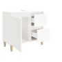 Armadietto Bagno Bianco Lucido 65x33x60cm in Legno Multistrato