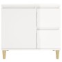 Armadietto Bagno Bianco Lucido 65x33x60cm in Legno Multistrato