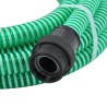 Tubo di Aspirazione con Raccordi in Ottone Verde 1" 7 m PVC