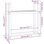 Portalegna 110x35x108,5 cm in Legno Massello di Pino