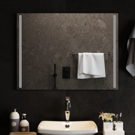 Specchio da Bagno con Luci LED 80x60 cm